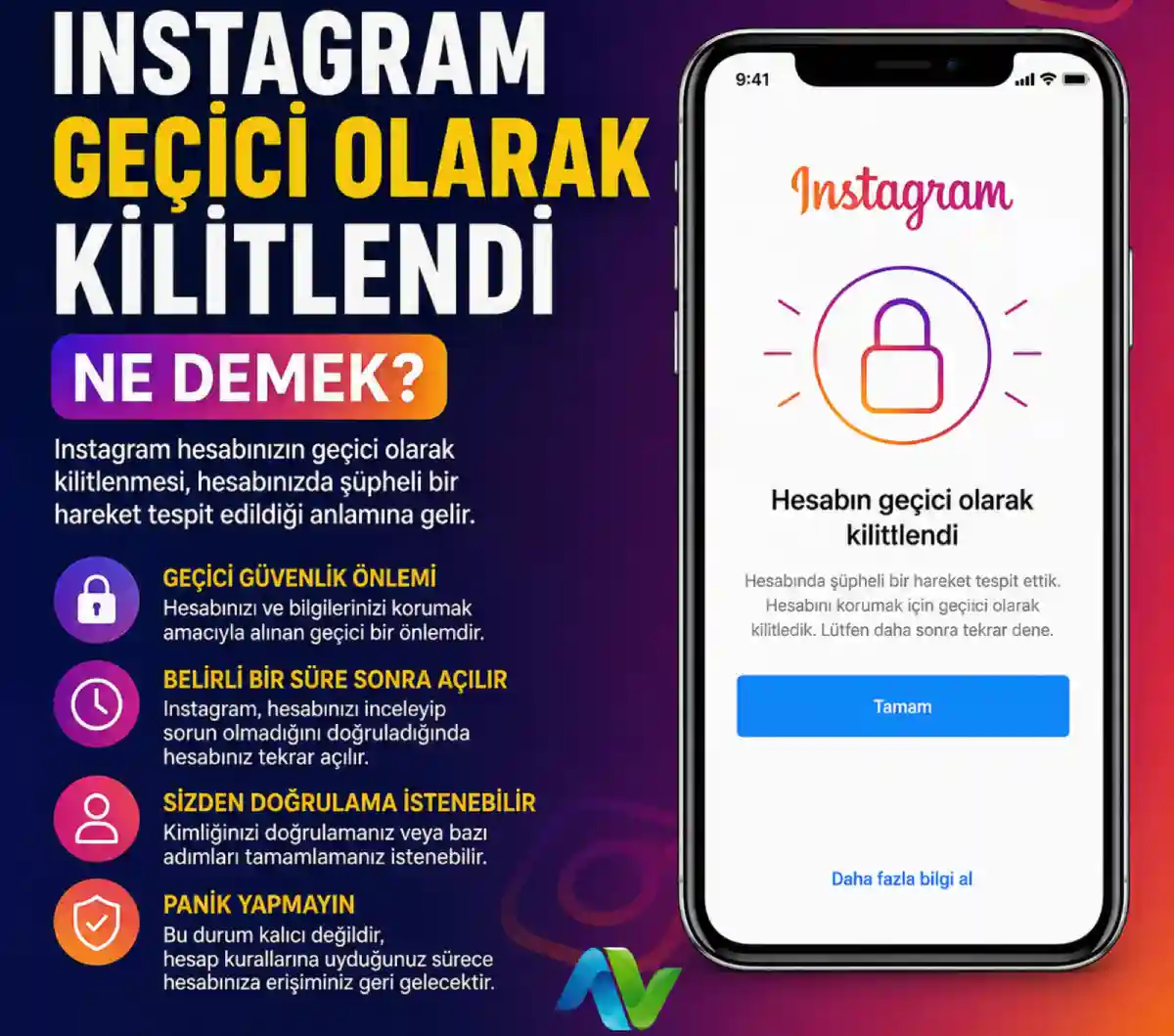 Instagram kilitlendi sorunu