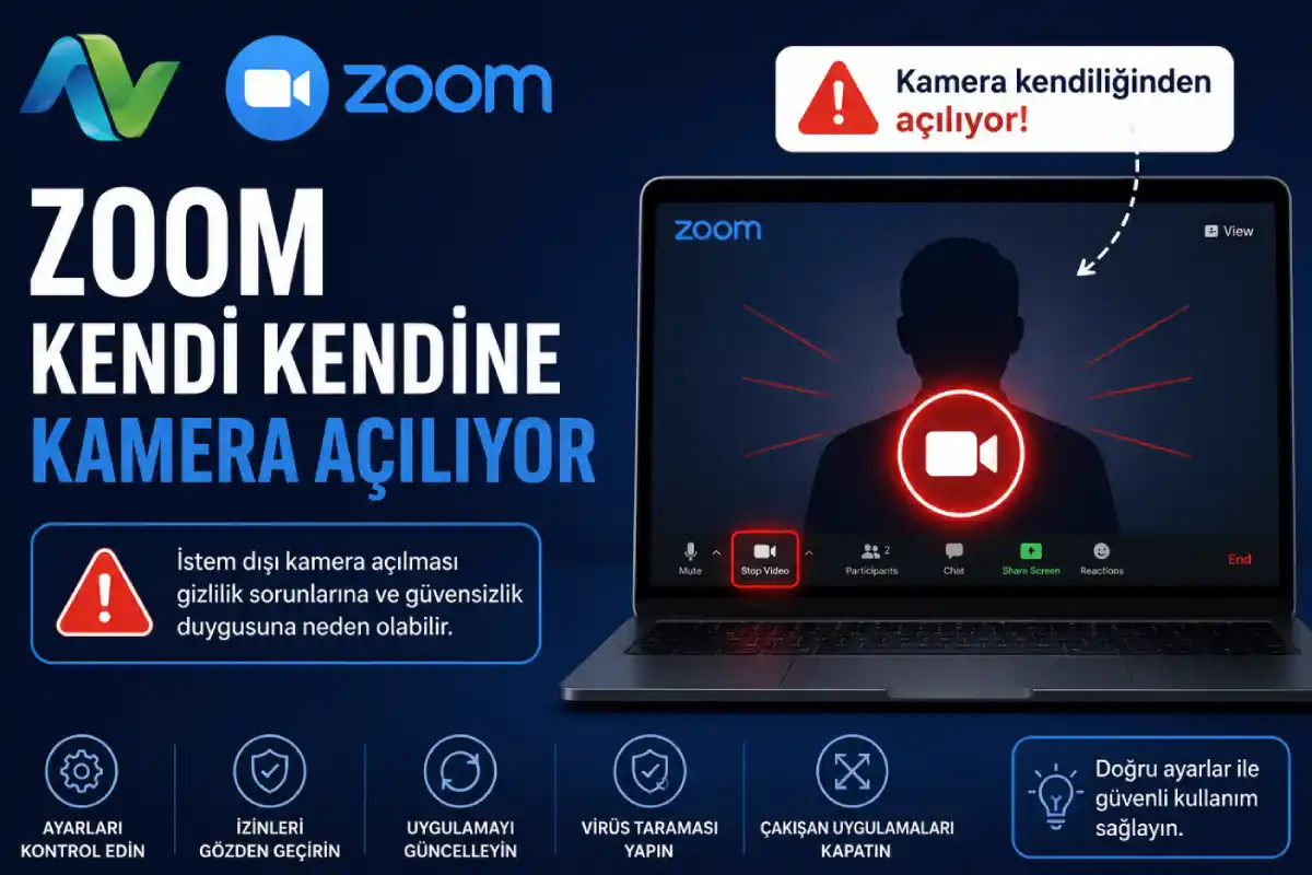 Zoom Kendi Kendine Kamera Açılıyor Zoom Kendi Kendine Açılıyor