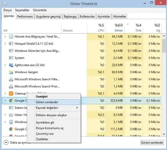Chrome cihazı kilitliyor çözümü