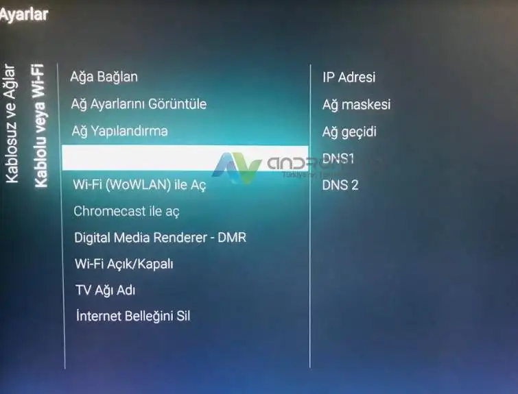 Smart TV IP Ayarı DNS Ayarları Nasıl Yapılır Philips TV dns adresleri