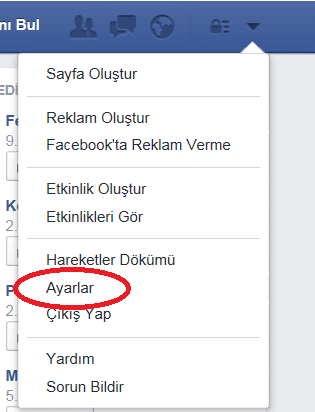 Facebook şifresini değiştirme