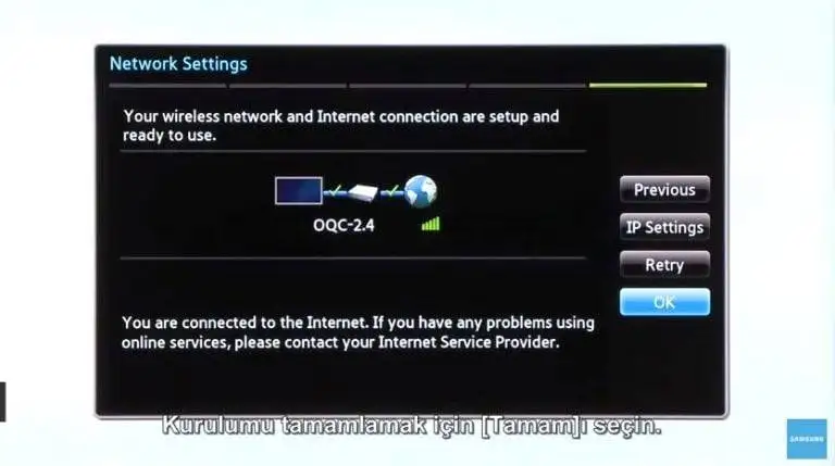 Samsung Smart TV Wi-Fi İnternet Ayarları