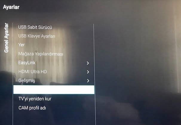 Smart TV fabrika ayarlarına geri çevirme