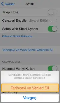 Safaride Girilen Siteler Nasıl Silinir Geçmişi Temizleme telefonda ön bellek nasıl silinir