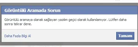 facebook yazılım geçici kullanılmıyor