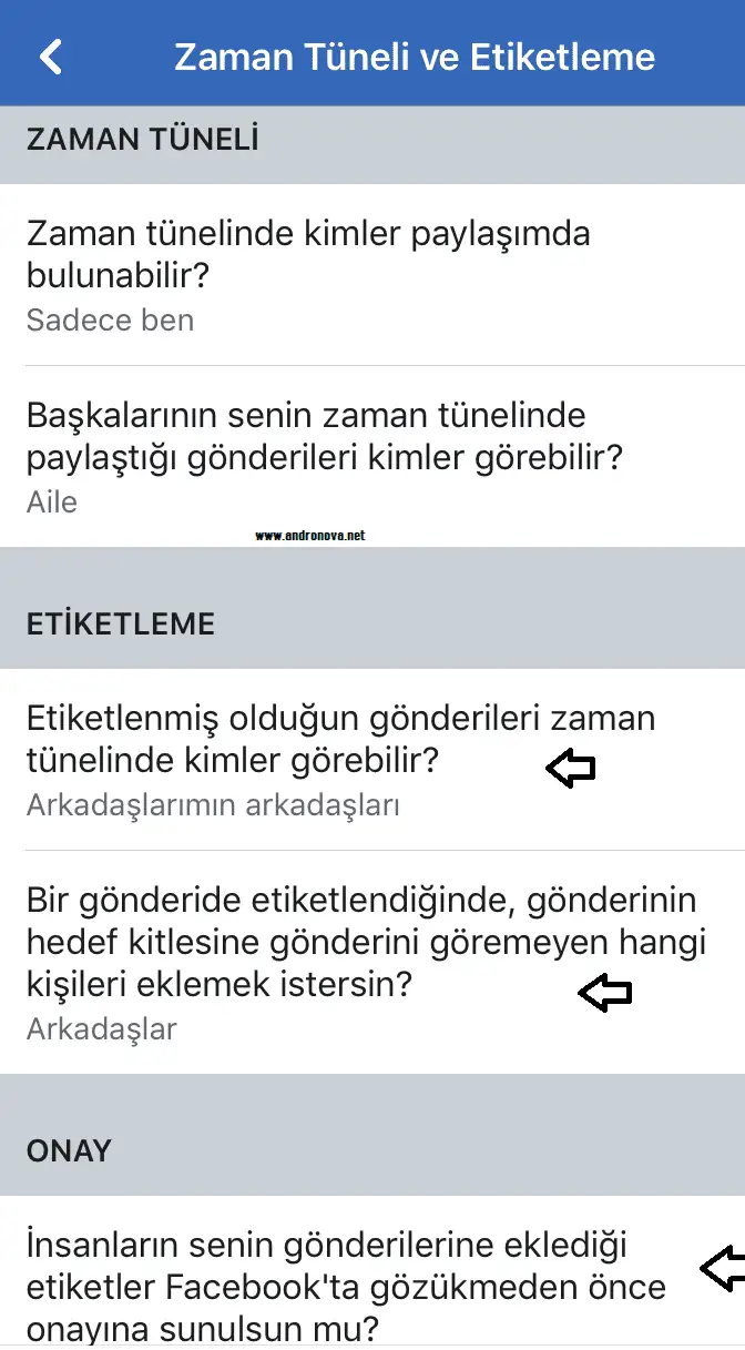 Facebook Etiketlemeyi Kapatmak İçin Engelleme Facebook etiketlemeyi görenleri seçme