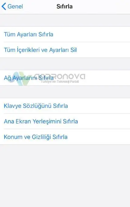 iPhone WiFi yanında dönen işaret
