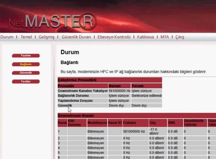 Netmaster modem resetleme