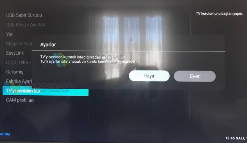 Philips TV' yi yeniden kur ne işe yarar