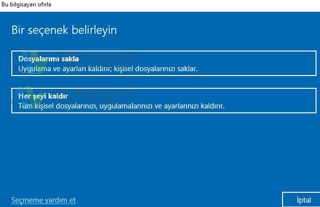 Windows 11 sıfırlama