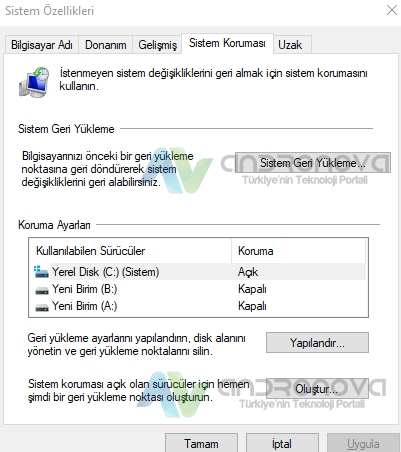 Windows 11 sistem geri yükleme