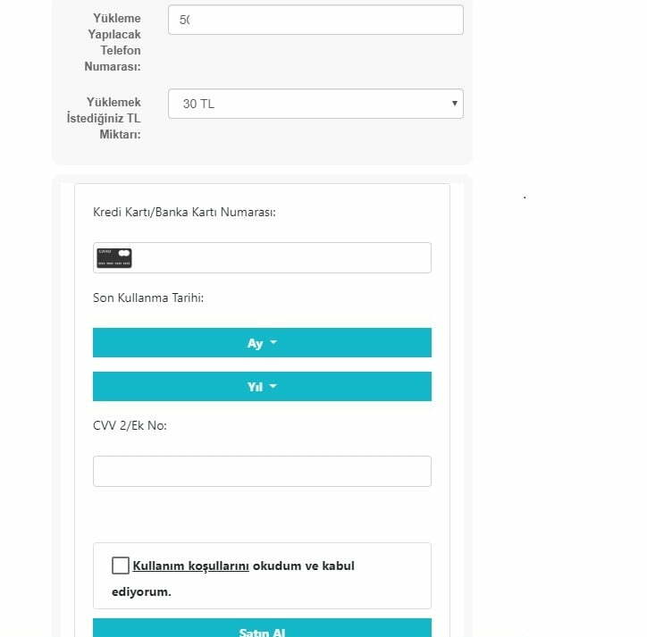 internetten lira yükleme bimcell