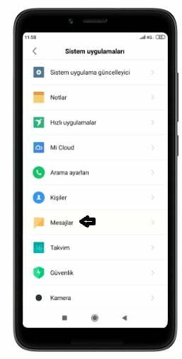 Xiaomi mesaj gitmiyor