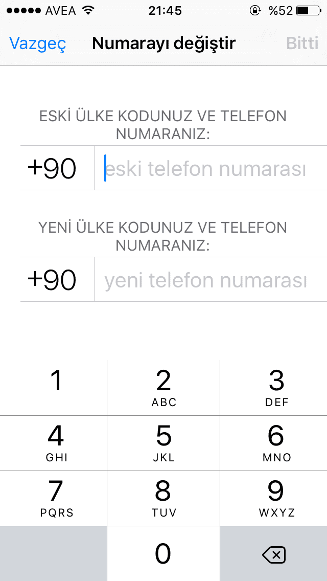 numara değişikliğinde mesaj gidiyor mu