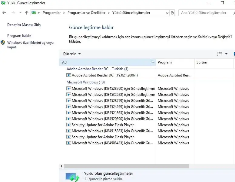Windows 10 siyah ekran hatası