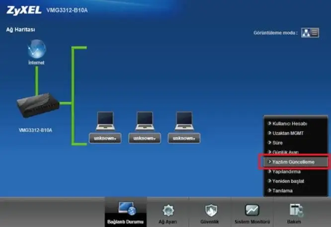 Zyxel VMG3312 B10A Modem Yazılım Güncelleme Zyxel VMG3312 B10A modem yazılım güncelleme