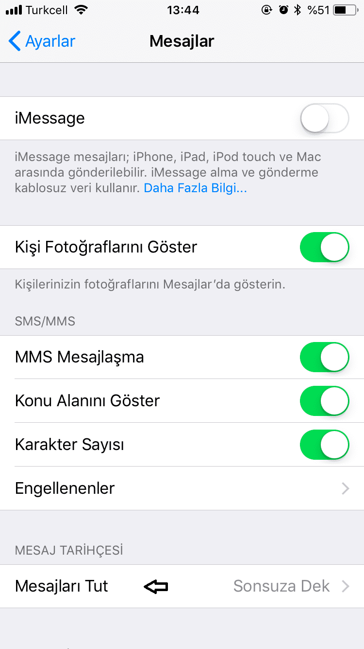 iPhone mesajları toplu silme (tüm mesajları silme)