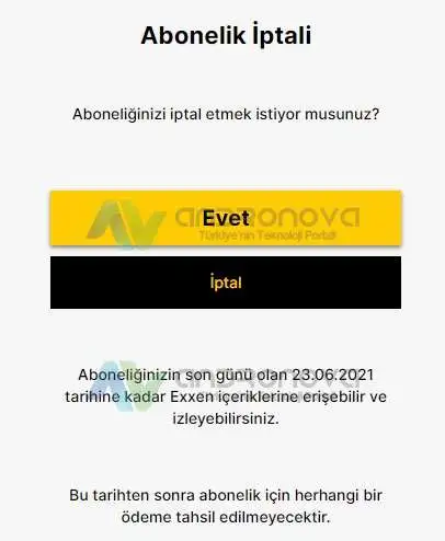 Exxen hesabımı silemiyorum