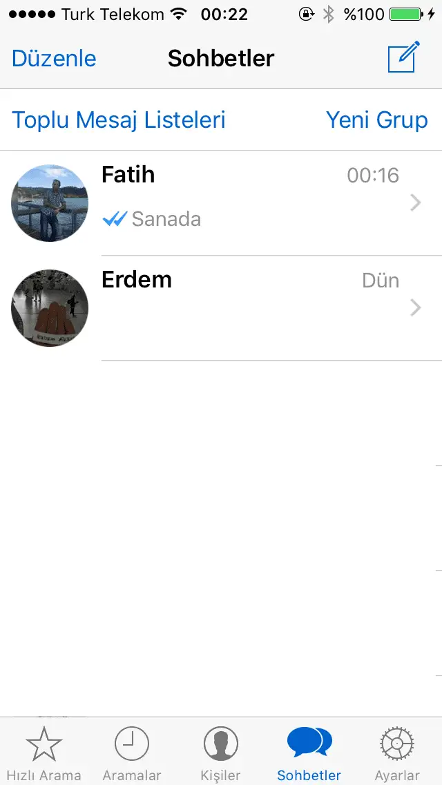 WhatsApp toplu mesaj gönderme iPhone