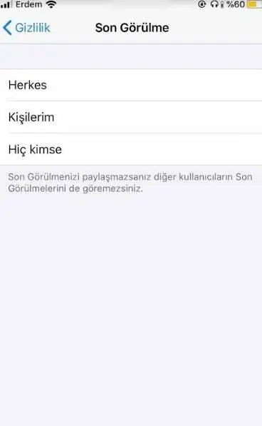 WhatsApp son görülme çıkmıyor çözümü