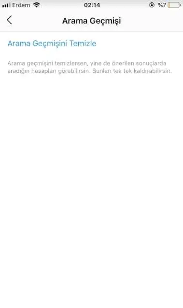 Instagram arama geçmişi kendiliğinden siliniyor mu?