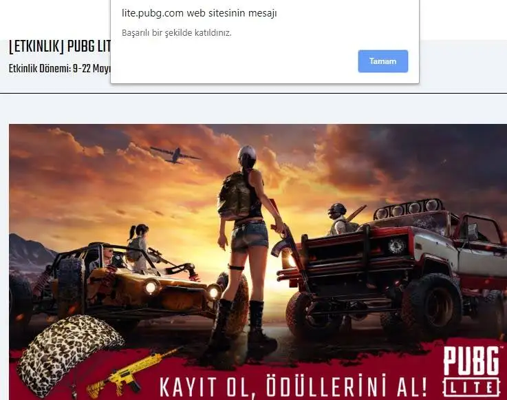 Pubg Lite hesabı oluşturma