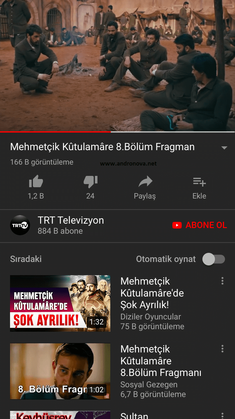 YouTube arka planı siyah yapma