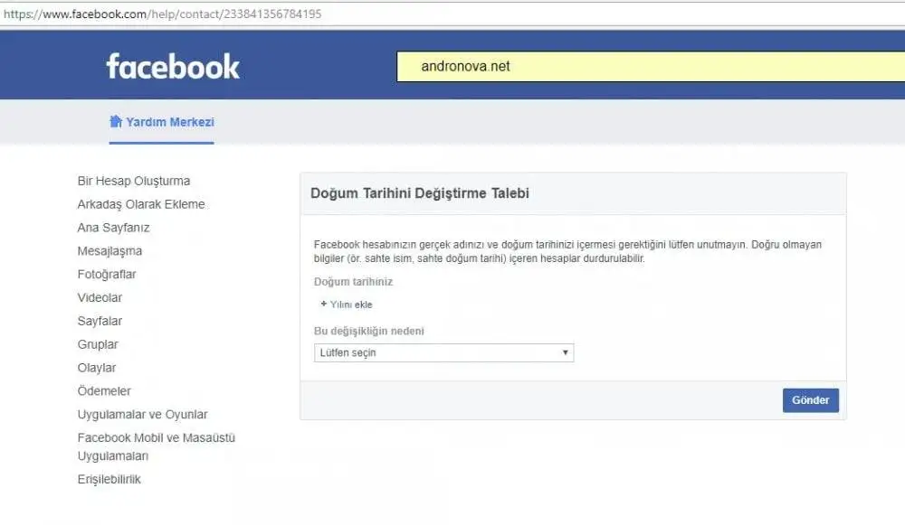 Facebook Sınırsız Doğum Tarihi Nasıl Değiştirilir? Facebook sınırsız doğum tarihi nasıl değiştirilir