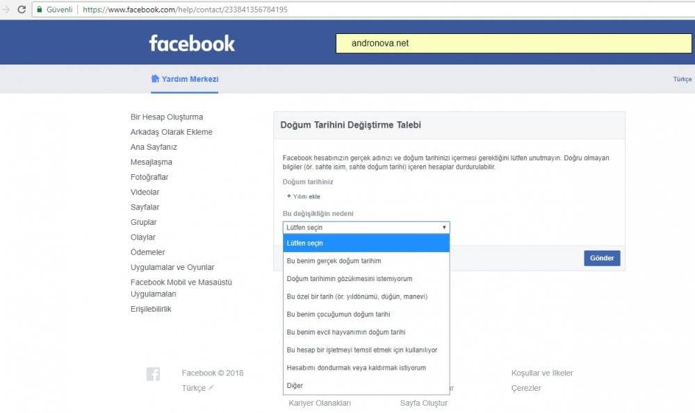 Facebook kaç defa doğum tarihi değiştirilebilir?