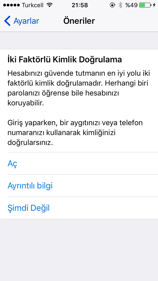 iPhone İki Faktörlü Kimlik Doğrulama Nedir? iPhone iki faktörlü kimlik doğrulama nedir?