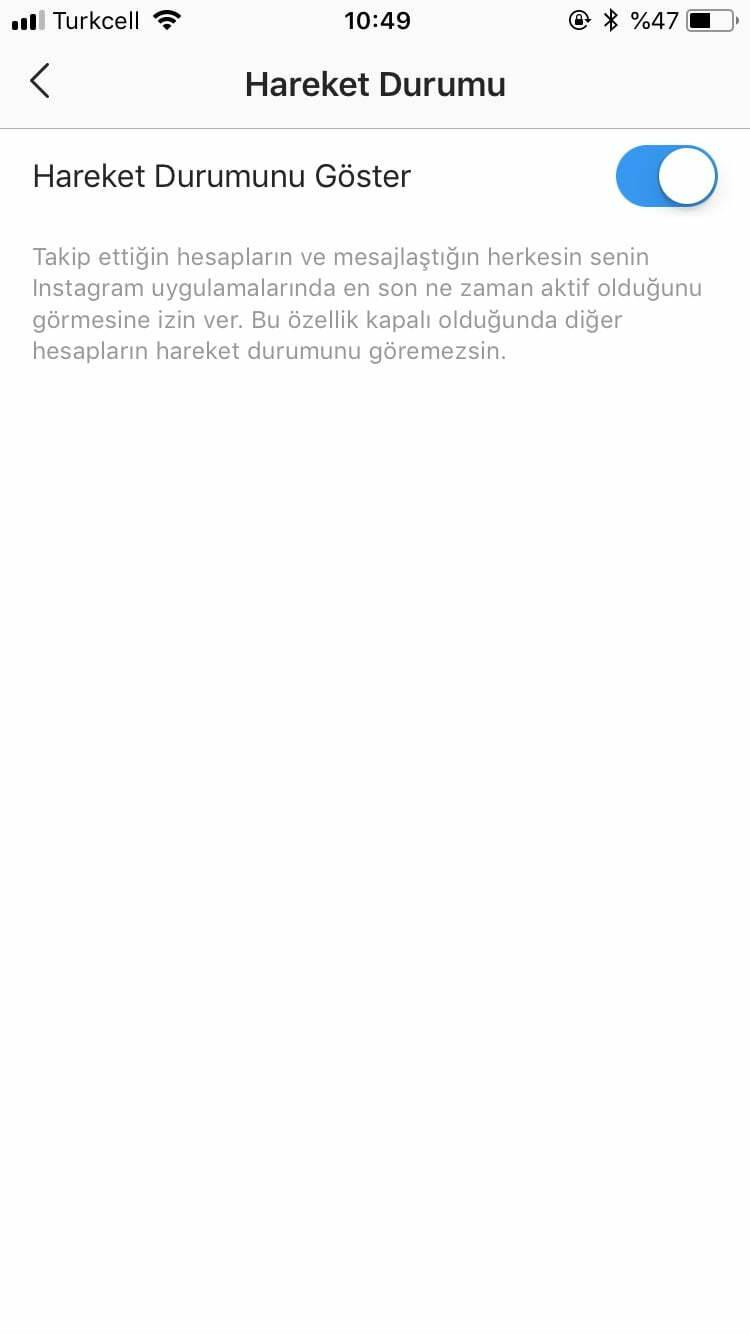 instagram çevrimiçi olanları göremiyorum