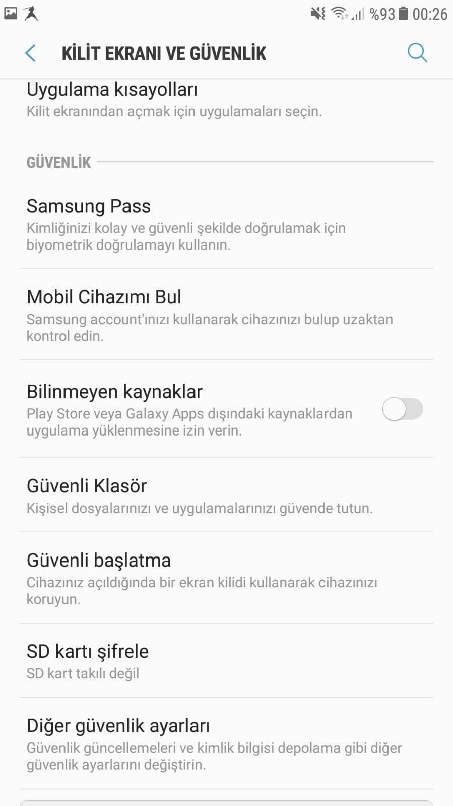 android bilinmeyen kaynaklar açma