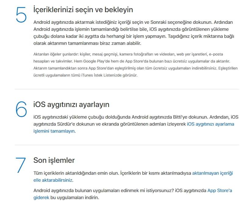 Android fotoğrafları iPhone aktarma 