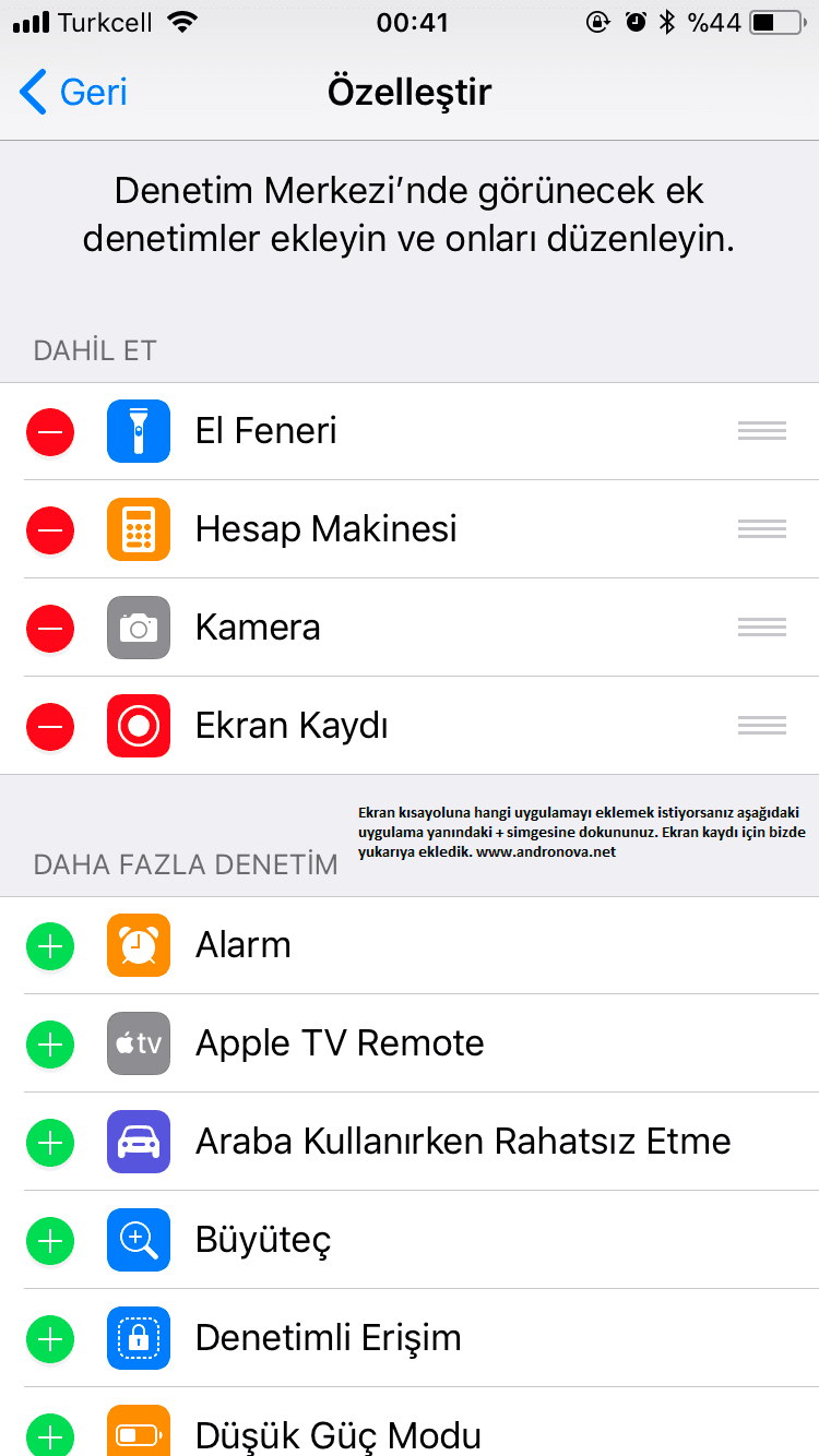 iPhone 6 ekran videosu çekme