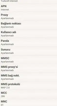 Android İnternet Ayarları Turkcell Vodafone Turkcell Android internet ayarları nasıl yapılır?