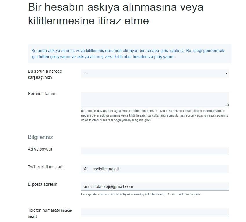 Twitter hesabım kilitlendi nasıl açılır çözümü