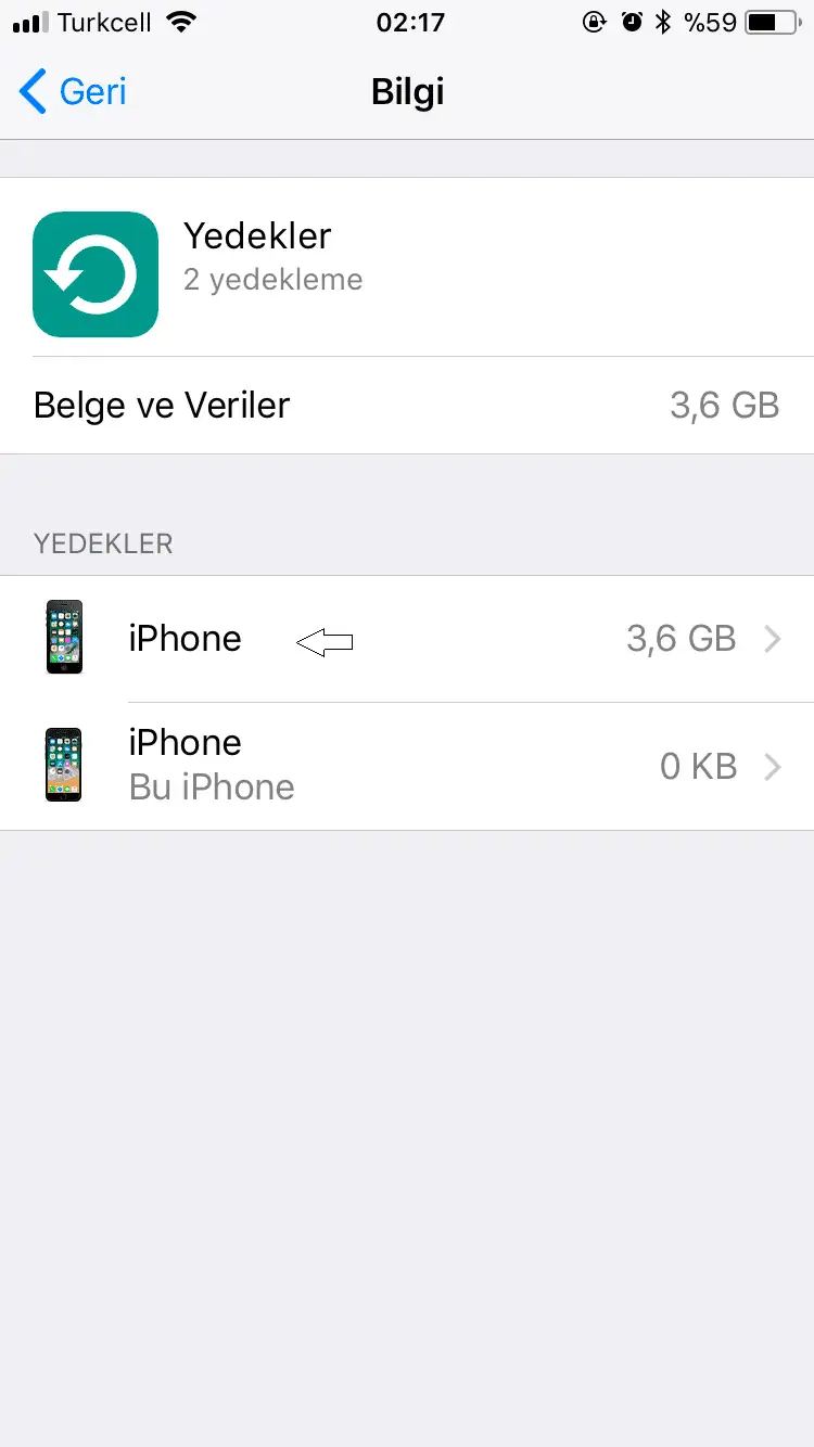 iCloud Yedeği Yeni iPhone Aktarma ve Silme iCloud yedek silme iPhone 7