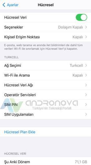 iPhone sim kart pin kodunu kaldırma kapatma