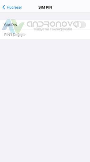 iPhone sim kart pin kodunu kapatma