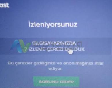 Avast bilgisayarınızda ... izleme çerezi bulduk