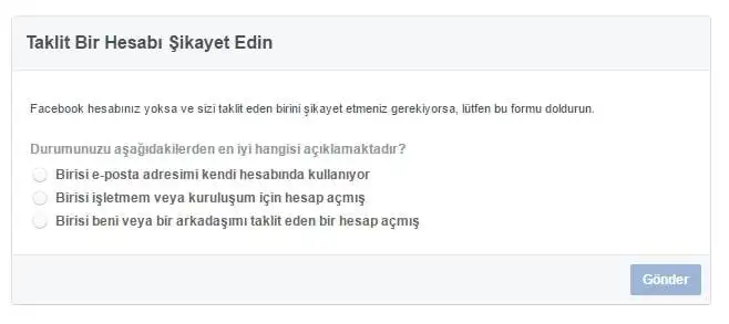Facebook Sahte Hesabı Şikayet Etme Facebook sahte hesabı şikayet etme