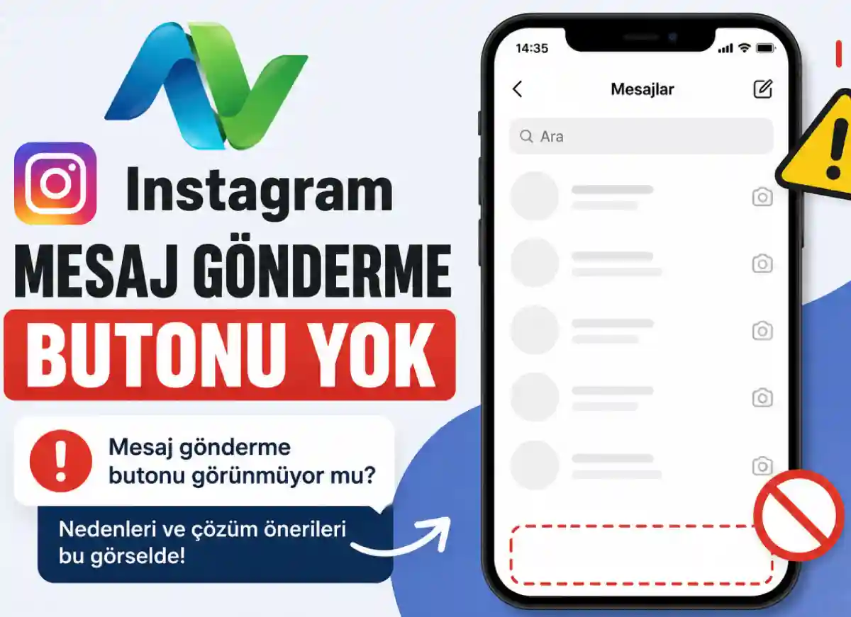 Instagram mesaj gönderme butonu gözükmüyor