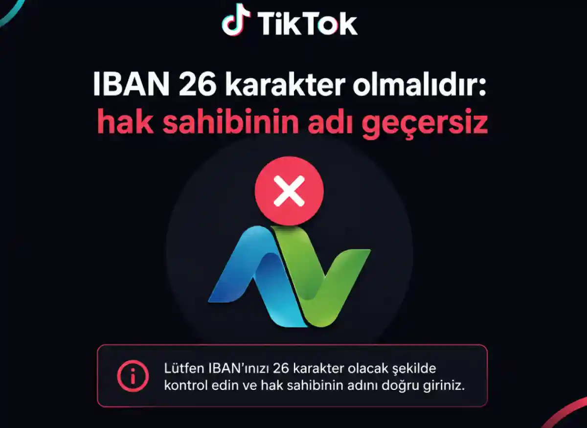 TikTok hak sahibinin adı geçersiz hatası
