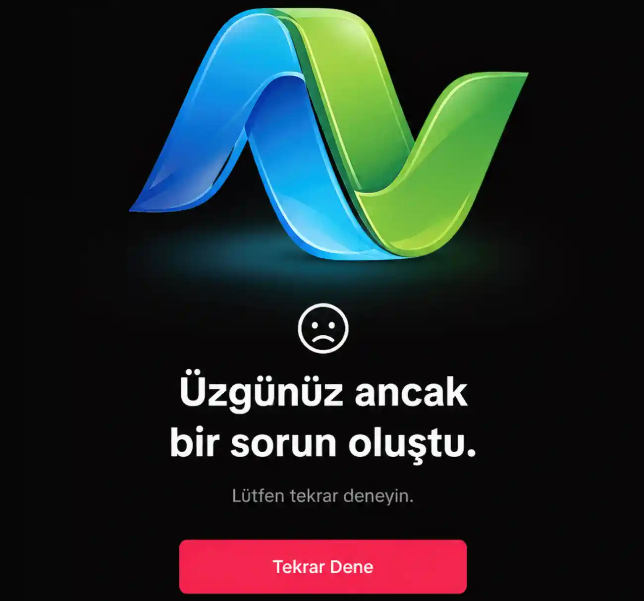 TikTok bir sorun oluştu hatası