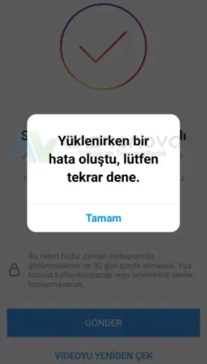 instagram selfie videosu hatasi 1