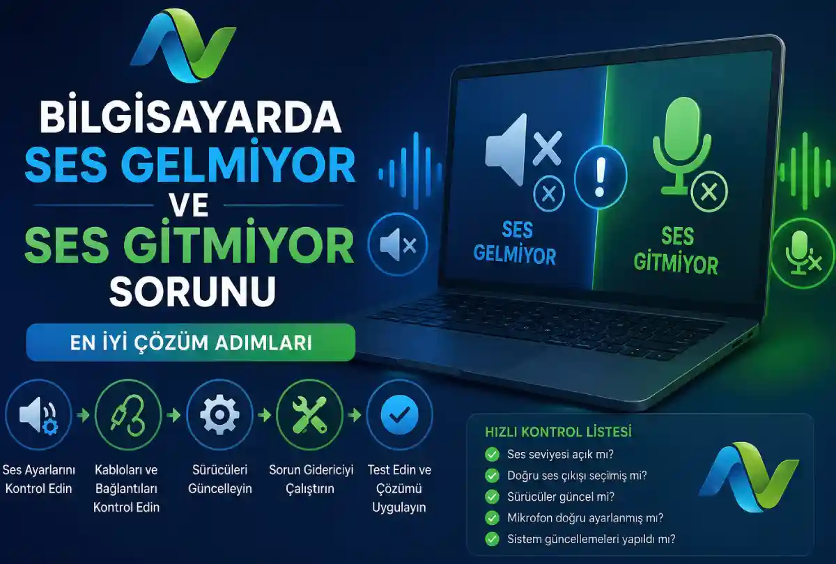 Bilgisayarda ses gitmiyor