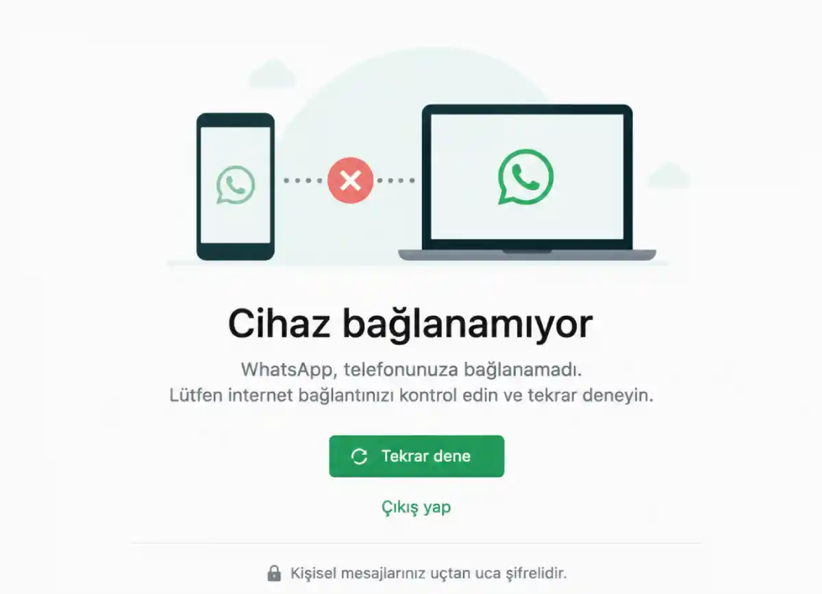WhatsApp bağlanamıyor