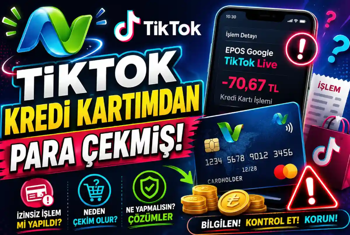 TikTok Google hesabımdan para çekmiş