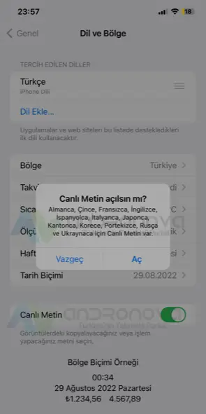 iPhone resimdeki yaziyi kopyalama 2