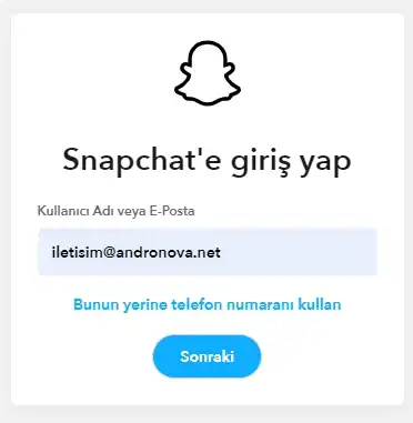 Snapchat destek kodu C14 3